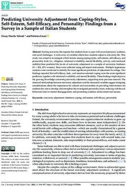 Predicting University Adjustment from Coping-Styles, Self-Esteem, Self-Efficacy, and Personality: Findings from a Survey in a Sample of Italian ...