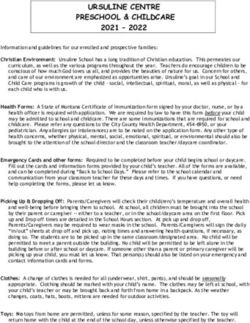 URSULINE CENTRE PRESCHOOL & CHILDCARE 2021 2022