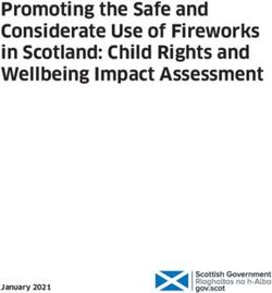 Promoting the Safe and Considerate Use of Fireworks in Scotland: Child Rights and Wellbeing Impact Assessment - January 2021