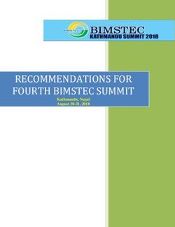 RECOMMENDATIONS FOR FOURTH BIMSTEC SUMMIT - Kathmandu, Nepal August 30-31, 2018 - Research and ...
