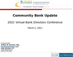 Community Bank Update - 2021 Virtual Bank Directors Conference March 2, 2021