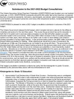 Submission to the 2021-2022 Budget Consultations - OSSTF