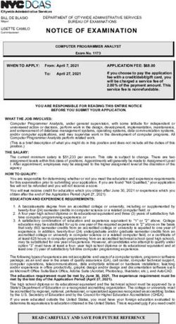 NOTICE OF EXAMINATION - NYC.gov