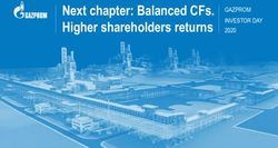 Next chapter: Balanced CFs. Higher shareholders returns - GAZPROM INVESTOR DAY 2020