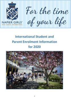 International Student and Parent Enrolment Information for 2020