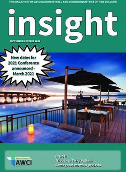 INSIDE: TRIBUTE TO TERRY MCKAIN SOME GREAT MEMBER PROJECTS - SEPTEMBER/OCTOBER 2020 - AWCI NZ