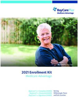 2021 ENROLLMENT KIT MEDICARE ADVANTAGE - BAYCAREPLUS COMPLETE (HMO) BAYCAREPLUS REWARDS (HMO) BAYCAREPLUS SIGNATURE (HMO) - AGENT PIPELINE