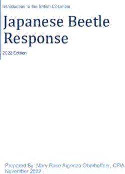 Japanese Beetle Response - Prepared By: Mary Rose Argonza-Oberhoffner, CFIA November 2022