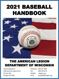 2021 BASEBALL HANDBOOK - THE AMERICAN LEGION DEPARTMENT OF WISCONSIN State Headquarters 2930 American Legion Drive P.O. Box 388 Portage, WI 53901 ...