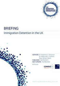 BRIEFING Immigration Detention in the UK - PUBLISHED: 16/09/2021 NEXT UPDATE: 19/09/2022 - Migration ...