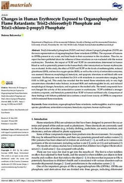Changes in Human Erythrocyte Exposed to Organophosphate Flame Retardants: Tris(2-chloroethyl) Phosphate and Tris(1-chloro-2-propyl) Phosphate - MDPI
