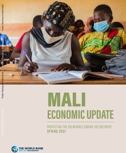 MALI ECONOMIC UPDATE PROTECTING THE VULNERABLE DURING THE RECOVERY - ReliefWeb