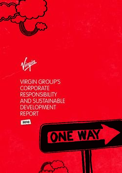 VIRGIN GROUP'S CORPORATE RESPONSIBILITY AND SUSTAINABLE DEVELOPMENT REPORT 2010