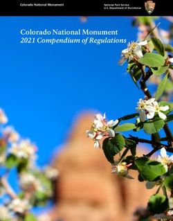 Colorado National Monument 2021 Compendium of Regulations - Colorado National Monument