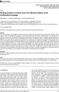 Pitching Gender in a Racist Tune: The Affective Publics of the #120decibel Campaign - Cogitatio ...