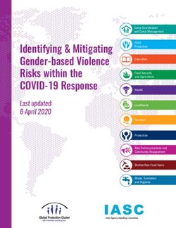 Identifying & Mitigating Gender-based Violence Risks within the COVID-19 Response