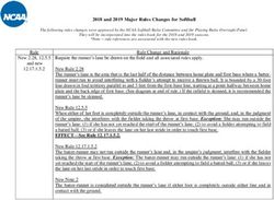 2018 and 2019 Major Rules Changes for Softball