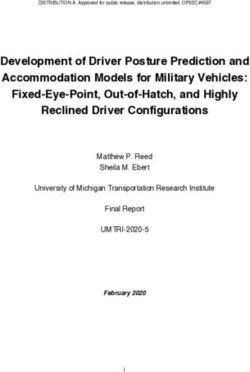 Development of Driver Posture Prediction and Accommodation Models for Military Vehicles: Fixed-Eye-Point, Out-of-Hatch, and Highly Reclined Driver ...