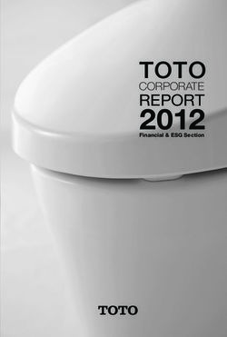2012 TOTO CORPORATE Financial & ESG Section
