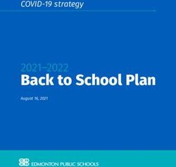 Back to School Plan 2021-2022 - COVID-19 strategy - Edmonton Public Schools