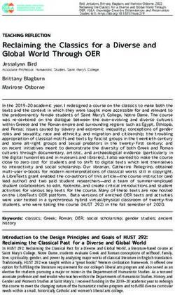 Reclaiming the Classics for a Diverse and Global World Through OER