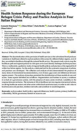 Health System Response during the European Refugee Crisis: Policy and Practice Analysis in Four Italian Regions