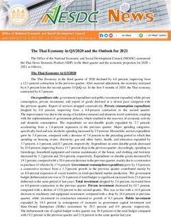 The Thai Economy in Q3/2020 and the Outlook for 2021