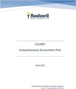CACREP Comprehensive Assessment Plan - April 2021 Clinical Mental Health Counseling Program - Bushnell University