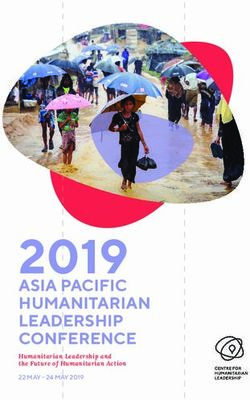 2019 ASIA PACIFIC HUMANITARIAN LEADERSHIP CONFERENCE - Humanitarian Leadership and the Future of Humanitarian Action