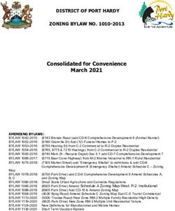 Consolidated for Convenience March 2021 - DISTRICT OF PORT HARDY ZONING BYLAW NO. 1010-2013
