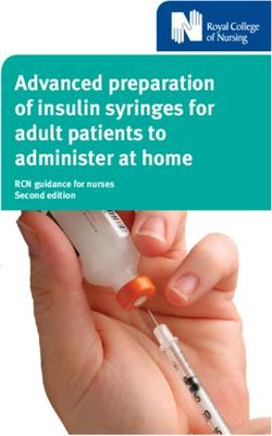 Advanced preparation of insulin syringes for adult patients to administer at home - RCN guidance for nurses Second edition