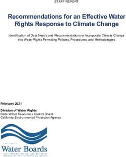 Recommendations for an Effective Water Rights Response to Climate Change