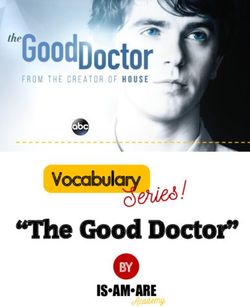 Vocabulary "The Good Doctor" - BY - Isamare
