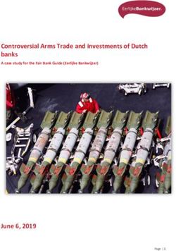Controversial Arms Trade and investments of Dutch banks - A case study for the Fair Bank Guide (Eerlijke Bankwijzer)