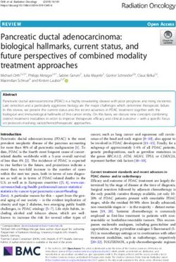 Pancreatic ductal adenocarcinoma: biological hallmarks, current status, and future perspectives of combined modality treatment approaches - mediaTUM