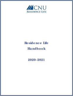 Residence Life Handbook 2020-2021 - Christopher Newport University