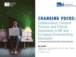CHANGING FOCUS: Collaboration, Creative Process and Critical Awareness in UK and European Screenwriting Education - International Specialised ...