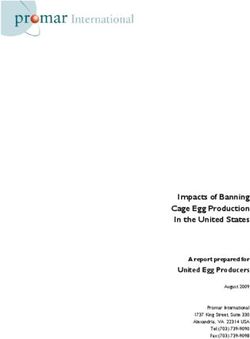 Impacts of Banning Cage Egg Production In the United States - A report prepared for United Egg Producers