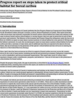 Progress report on steps taken to protect critical habitat for boreal caribou