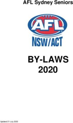 BY-LAWS 2020 - AFL Sydney Seniors