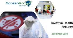 Invest in Health Security - SEPTEMBER 2020 - Amazon AWS