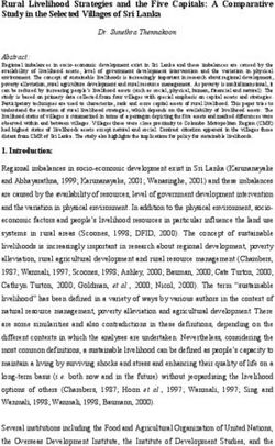 Rural Livelihood Strategies and the Five Capitals: A Comparative Study in the Selected Villages of Sri Lanka