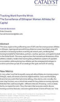 Tracking Work from the Wrist: The Surveillance of Ethiopian Women Athletes for Capital