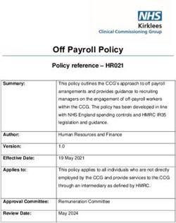 Off Payroll Policy Policy reference - HR021 - NHS Kirklees CCG