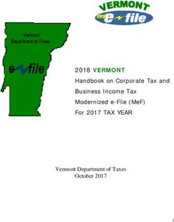 2018 VERMONT HANDBOOK ON CORPORATE TAX AND BUSINESS INCOME TAX MODERNIZED E-FILE (MEF) FOR 2017 TAX YEAR