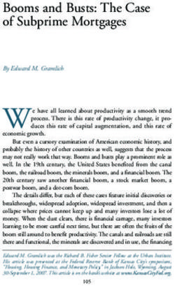 Booms and Busts: The Case of Subprime Mortgages