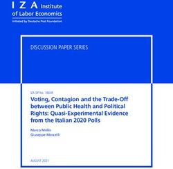 DISCUSSION PAPER SERIES - Voting, Contagion and the Trade-Off between Public Health and Political Rights: Quasi-Experimental Evidence from the ...