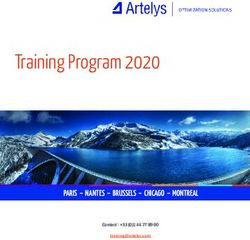 Training Program 2020 - PARIS - NANTES - BRUSSELS - CHICAGO - MONTREAL