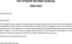 CEU STUDENT RECORDS MANUAL 2020-2021 - Central ...