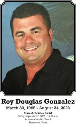 Roy Douglas Gonzalez March 30, 1968 - August 24, 2022 - Mass of Christian Burial